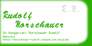 rudolf morschauer business card